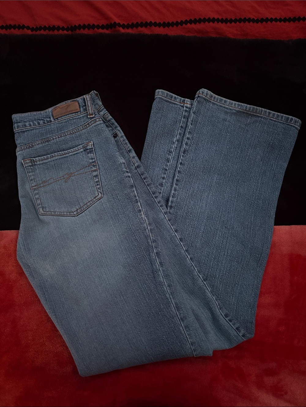 New York & Company Women's Blue Wide-Leg Jeans